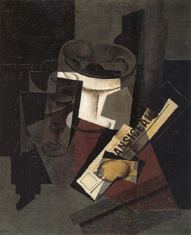 Juan Gris The still life having newspaper oil painting picture